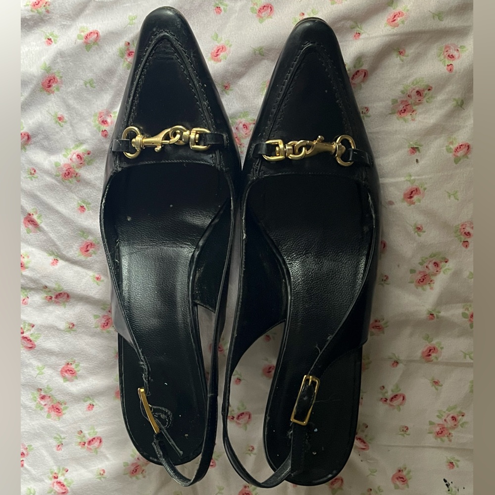 Coach black and gold slingback heels. I accept offers❤️